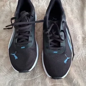 Puma Black Sneakers with Blue Highlights Puma | Shoes | Puma Black Sneakers With Blue Highlights  main image 2